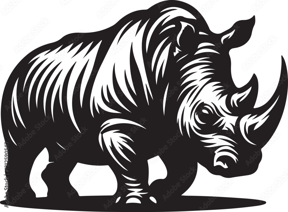 Fototapeta premium rhino vector illustration