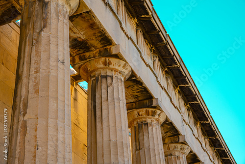 Photo from iconic temple of Hephaestus  Athens historic center  Attica  Greece