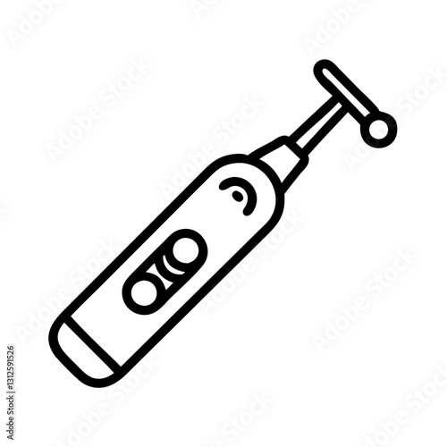Electric toothbrush icon for dental care, hygiene concept