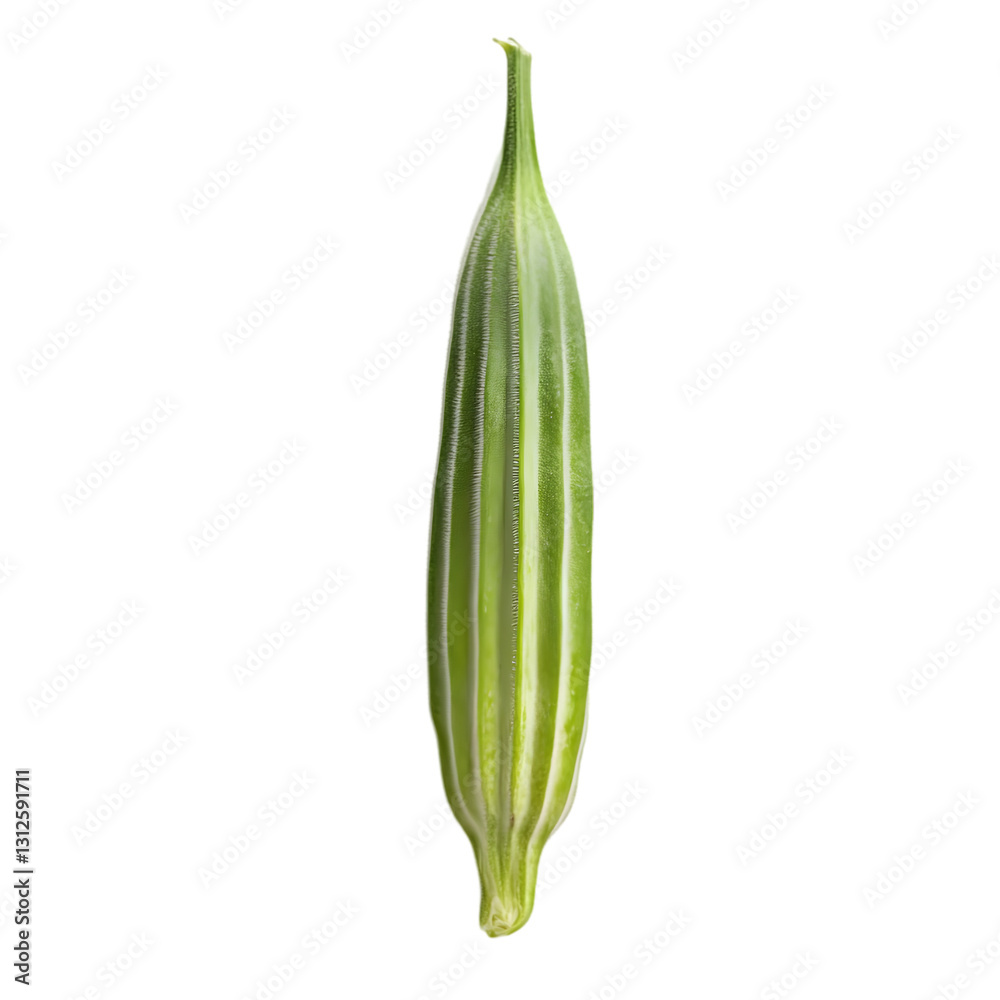 Fresh Okra with Green Ridges Isolated on a Transparent Background: A Vibrant and Nutritious Representation of Fresh Produce Fresh Okra with Green Ridges Isolated on a Transparent Background: A Vibrant and Nutritious Representation of Fresh Produce