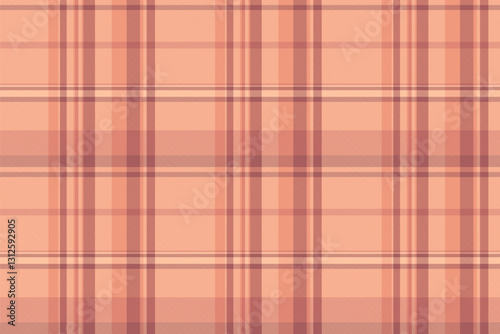 Canvas texture pattern tartan, layer plaid seamless fabric. Inspiration textile vector check background in red and orange colors.