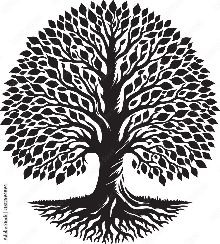 Obraz premium tree silhouette vector