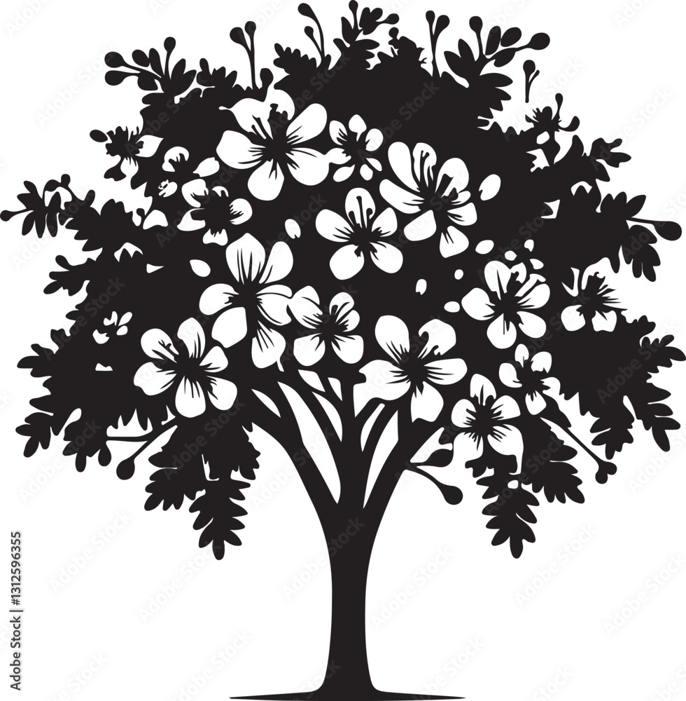 Fototapeta premium vector tree silhouette
