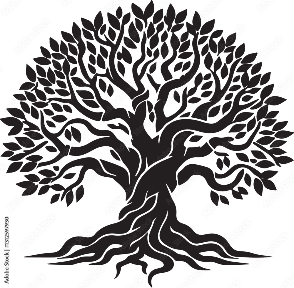 Fototapeta premium tree silhouette vector