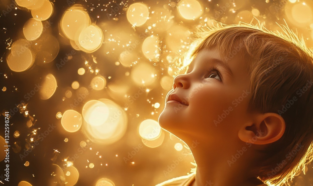 A shimmering golden light with sparkling particles in the air. A shimmering golden light with sparkling particles in the air.