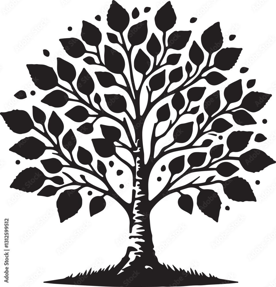 Obraz premium vector tree silhouette
