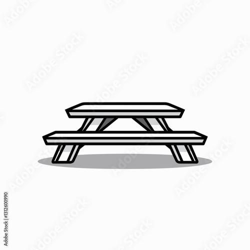 Picnic table in minimalist design