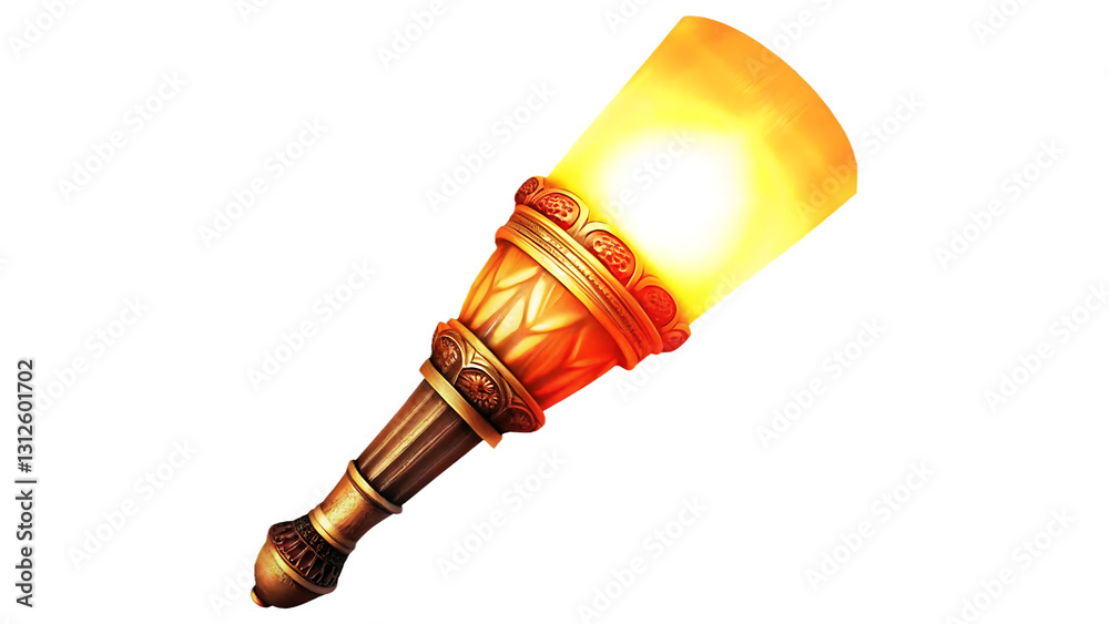 Fiery Torch - Symbol of Tradition and Light , isolated on white background.PNG.AI GENERATED Fiery Torch - Symbol of Tradition and Light , isolated on white background.PNG.AI GENERATED