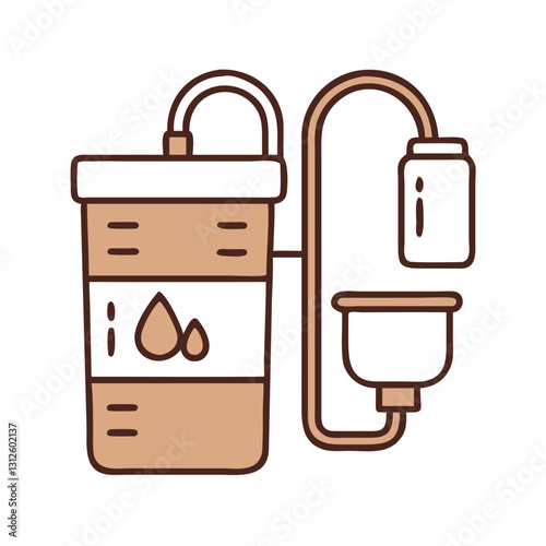 Water purifier icon representing clean water, health concept