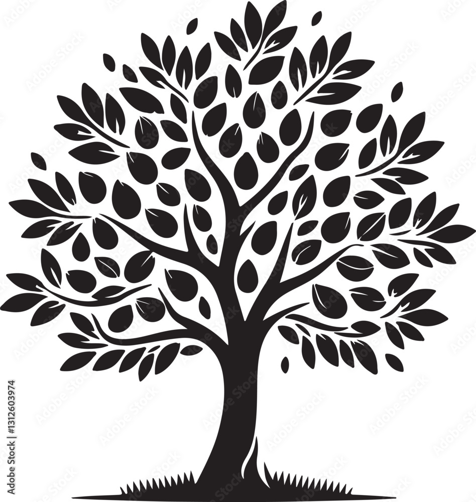 vector tree silhouette vector tree silhouette