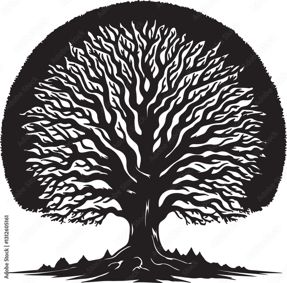 Naklejka premium vector illustration of a tree