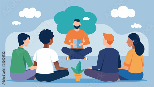The workshop concludes with a reflection session where participants are encouraged to reflect on their learnings and set goals for incorporating stress management techniques into. Vector illustration