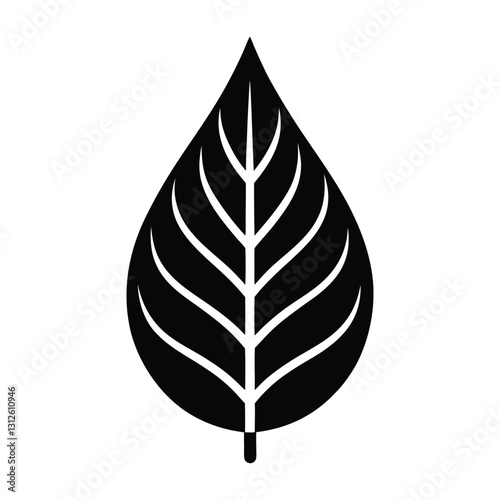 leaf icon on white background