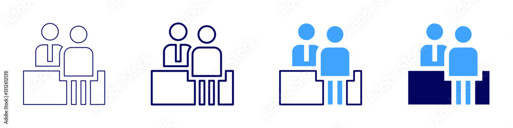 Support desk icon in 4 different styles. Thin Line, Line, Bold Line, Duotone. Duotone style. Editable stroke Support desk icon in 4 different styles. Thin Line, Line, Bold Line, Duotone. Duotone style. Editable stroke