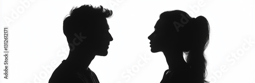 Silhouette of a man and woman