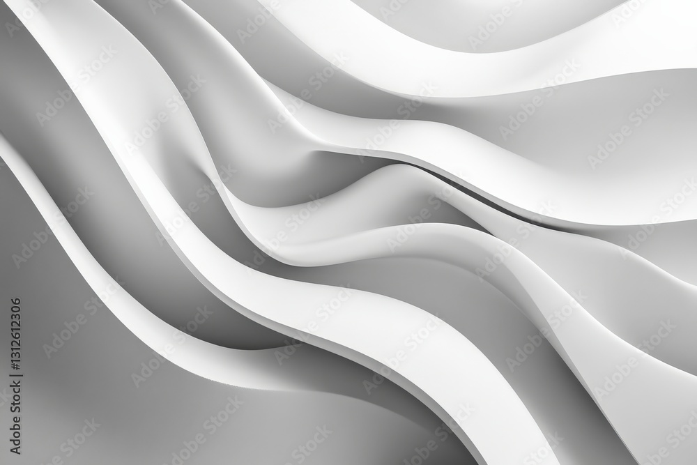 Abstract white wavy stripes creating an elegant background design Abstract white wavy stripes creating an elegant background design
