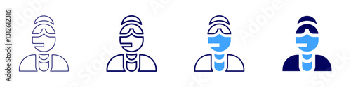 Support enhancement icon in 4 different styles. Thin Line, Line, Bold Line, Duotone. Duotone style. Editable stroke