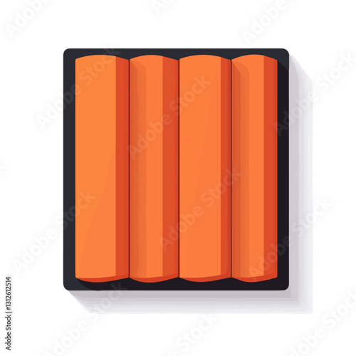 2D flat vector illustration Acoustic foam panel icon isolated on a white background.

