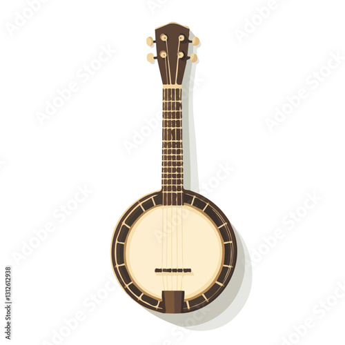 2D flat vector illustration Banjo bridge icon isolated on a white background.

