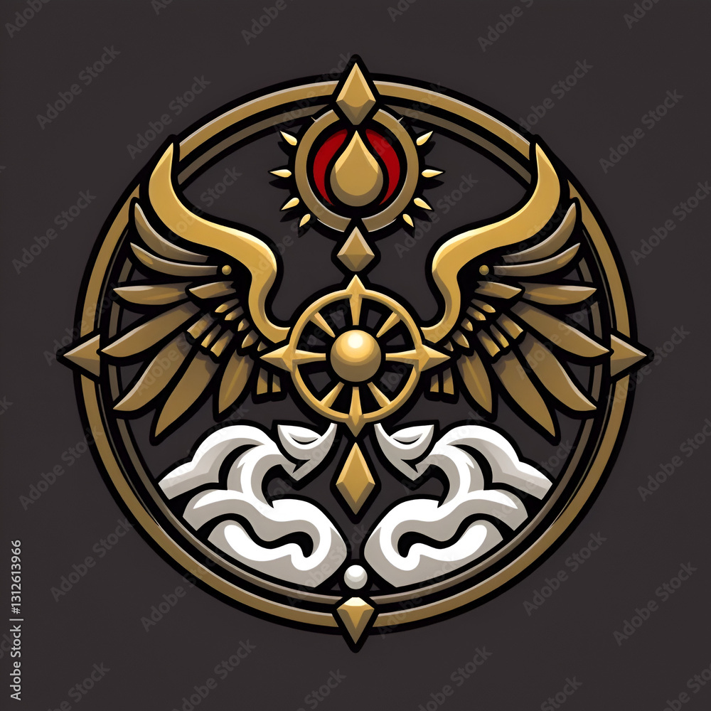 Sacred symbol icon in solid style Sacred symbol icon in solid style