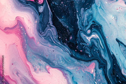 Colorful abstract fluid art created with swirling patterns and vibrant hues