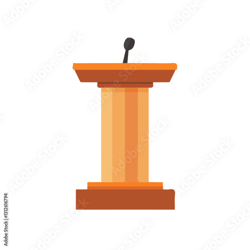2D flat vector illustration Choir conductor's podium icon isolated on a white background.

