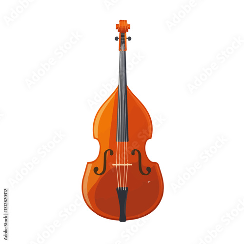 2D flat vector illustration Double Bass Bridge icon isolated on a white background.

