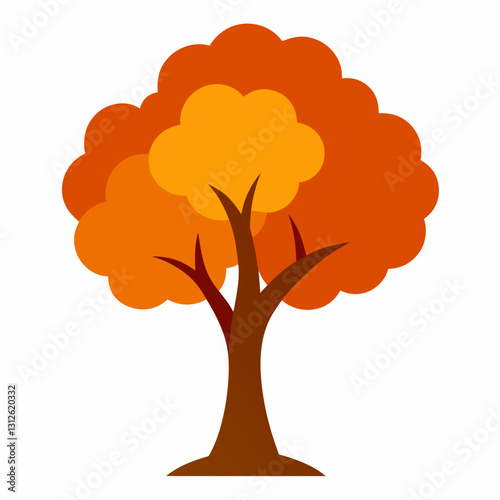 set of forest and park trees for nature design