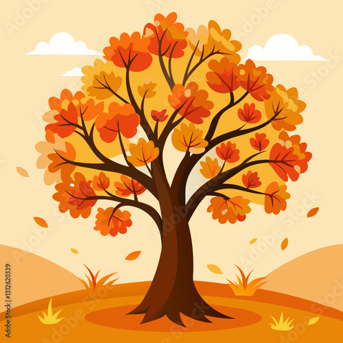 set of forest and park trees for nature design