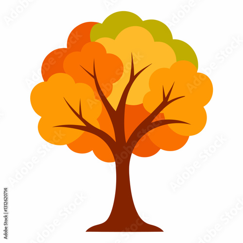 set of forest and park trees for nature design