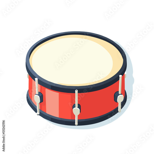 2D flat vector illustration Drum tuning lug icon isolated on a white background.

