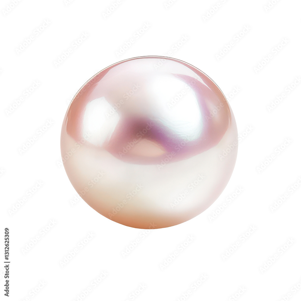 Obraz premium Luminous Gem: A lustrous, perfect pearl gleams with subtle iridescence, capturing the timeless beauty and value of this precious treasure.