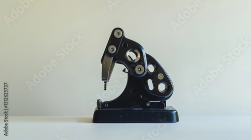 Unique black lever stitcher displayed against a neutral background in a well-lit setting