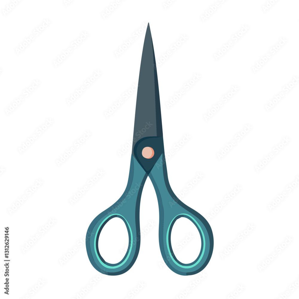 2D flat vector illustration kitchen scissors icon isolated on a white background.
2D flat vector illustration kitchen scissors icon isolated on a white background.