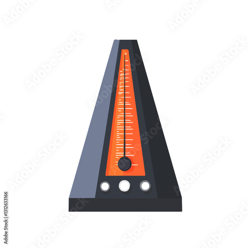 2D flat vector illustration Music metronome icon isolated on a white background.

