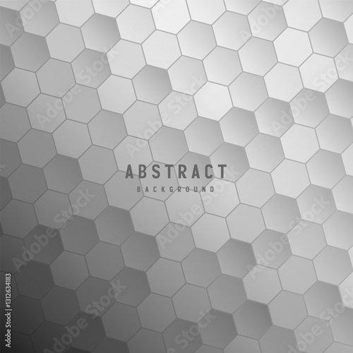 Grey Hexagon Pattern Background Design