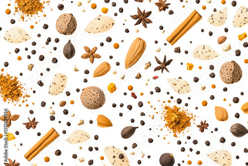 Garam masala spice blend with whole ingredients photo