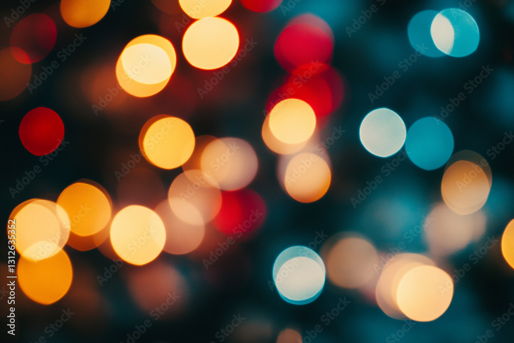 Colorful bokeh lights creating a festive atmosphere during evening celebrations Colorful bokeh lights creating a festive atmosphere during evening celebrations