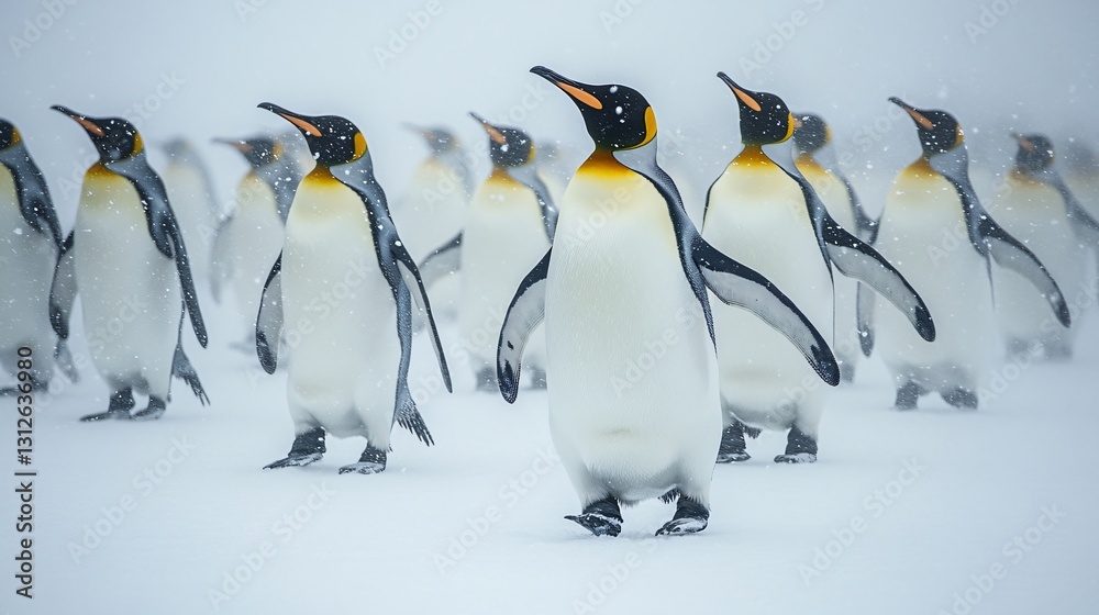 Fototapeta premium King Penguin Colony Wildlife Photo