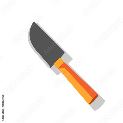 2D flat vector illustration Reed cutter icon isolated on a white background.

