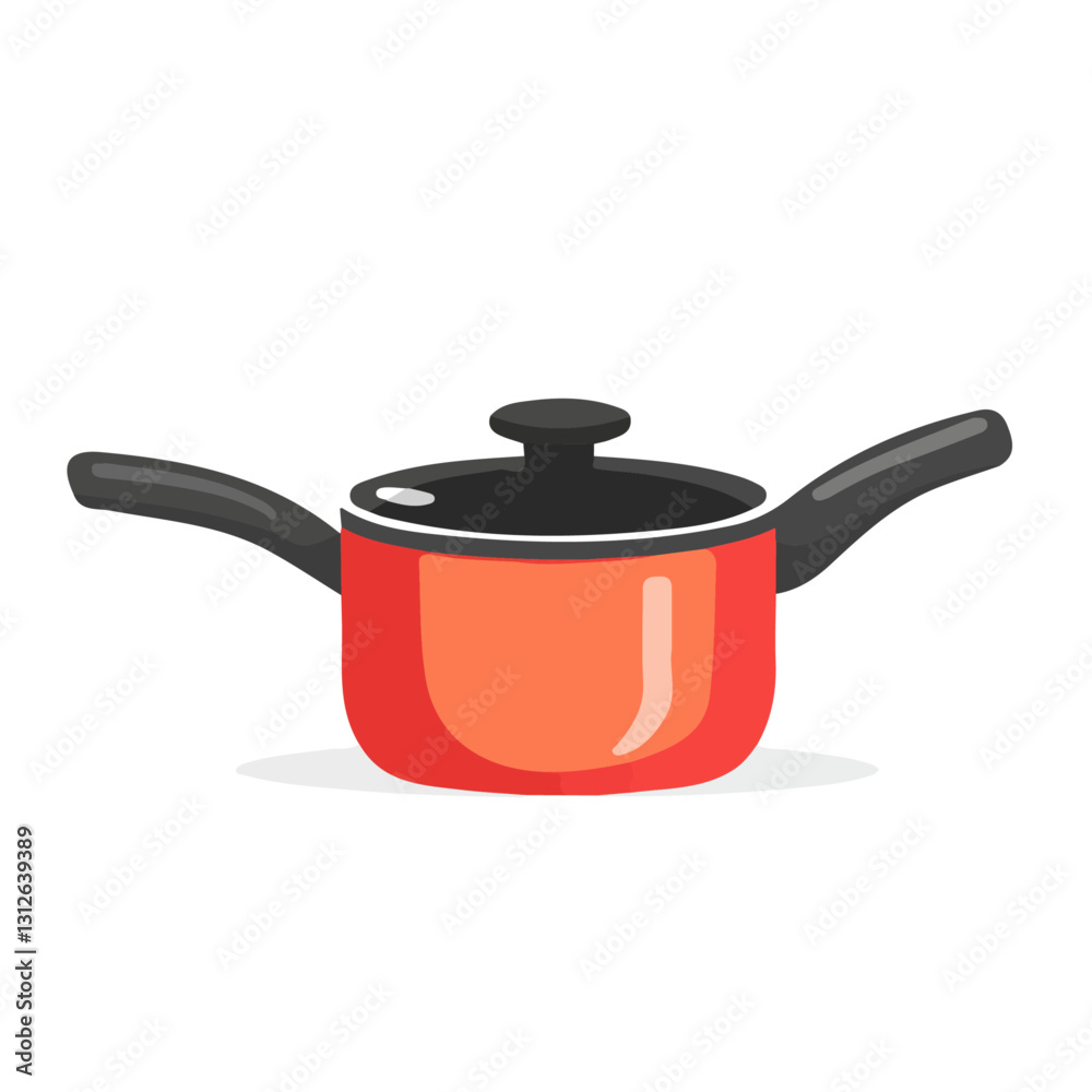 2D flat vector illustration Saucepan icon isolated on a white background.
2D flat vector illustration Saucepan icon isolated on a white background.