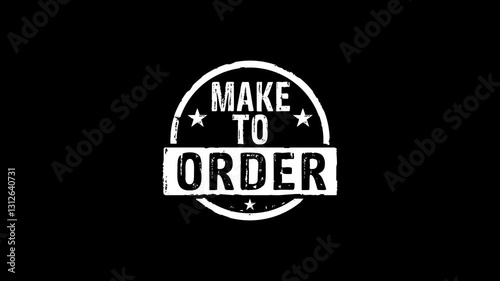 Wallpaper Mural Make to order and custom made stamp and hand stamping impact isolated animation. Handmade craft manufacturing 3D concept. Alpha matte channel. Torontodigital.ca