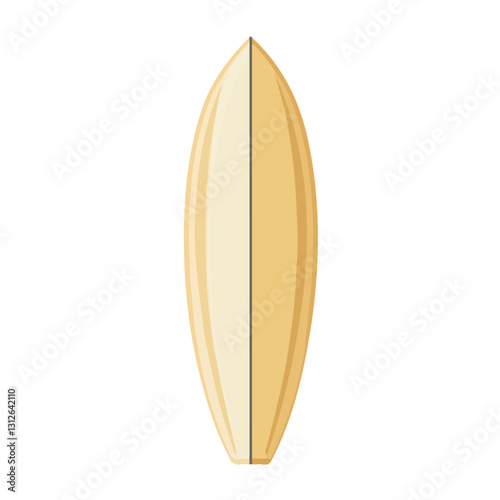 2D flat vector illustration Surfboard icon isolated on a white background.

