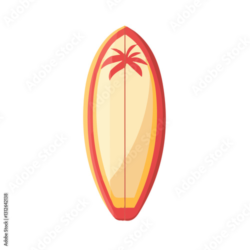 2D flat vector illustration Surfboard icon isolated on a white background.

