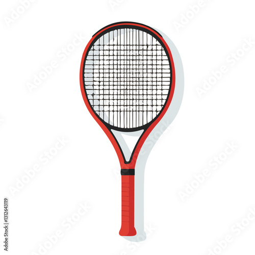 2D flat vector illustration Tennis racket icon isolated on a white background.

