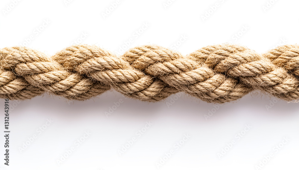Hemp rope on white background. Organic material Hemp rope on white background. Organic material