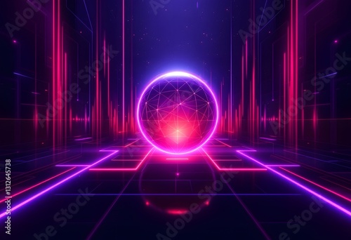 abstract background with glowing lights
