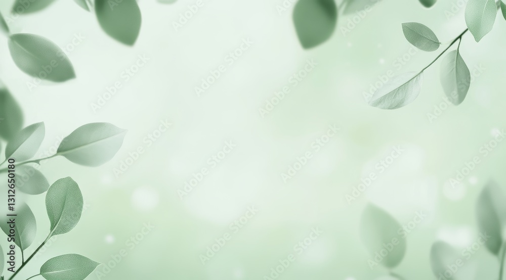 Fototapeta premium Light green leaf background
