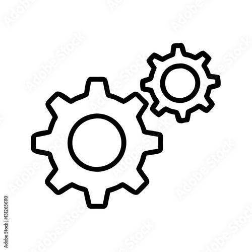 Gear icon representing mechanics and engineering concept
