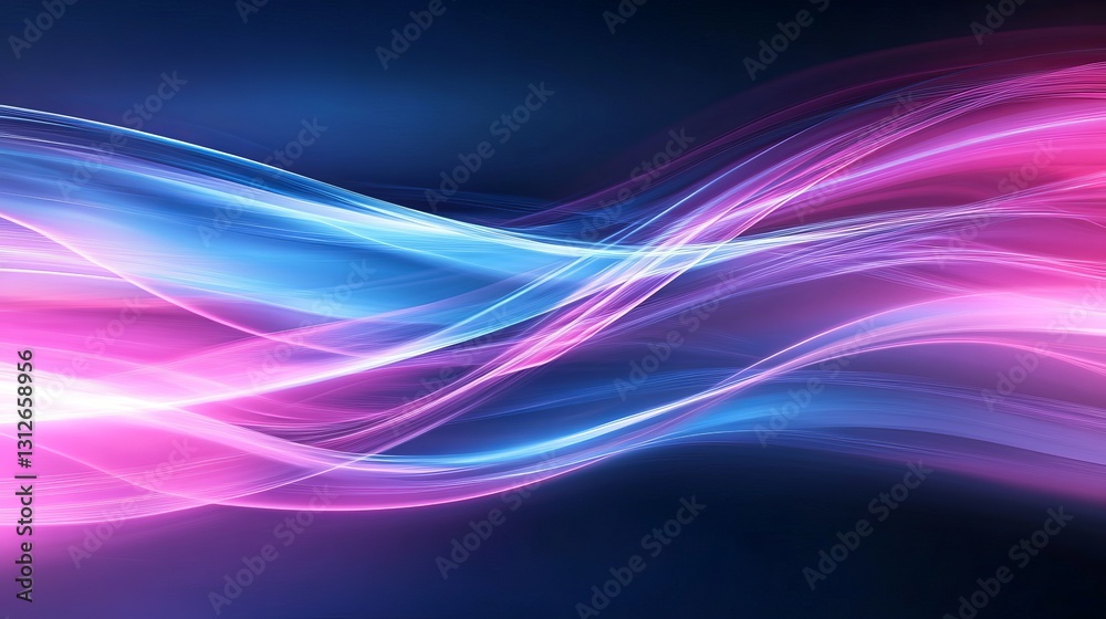 Fototapeta premium Abstract Pink Blue Swirling Light Waves Dynamic Energy Flowing Background Design Modern Digital Art Futuristic Vibrant Glowing Neon Elegant Smooth
